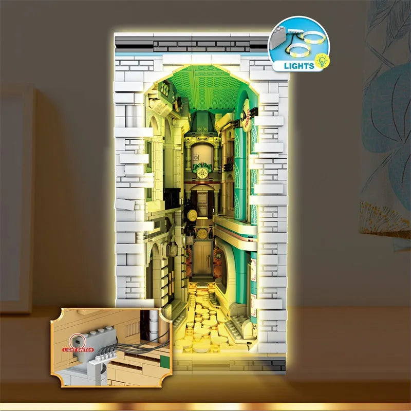 Building Blocks Harry Potter Streetscape Book of Architecture Bricks Toy Construction Set Toys - 5