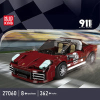 Thumbnail for Building Blocks Tech Mini 911 Targa Speed Car Champions Bricks Toy Construction Set Toys - 4