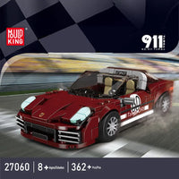 Thumbnail for Building Blocks Tech Mini 911 Targa Speed Car Champions Bricks Toy - 4