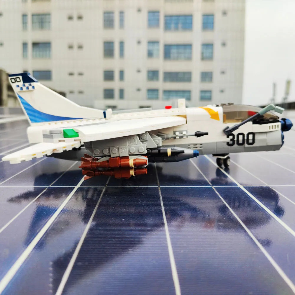 Building Blocks MOC Military Aircraft A-7 Fighter Jet Attack Plane Bricks Toys Construction Set Toys - 10