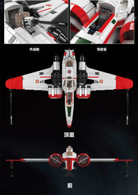 Thumbnail for Building Blocks Star Wars MOC ARC-170 Starfighter Bricks Toy - 5