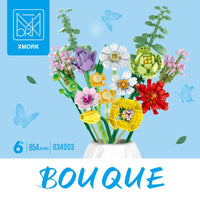 Thumbnail for Building Blocks MOC Ideas Creator Expert Flowers Bouquet Bricks Toy Construction Set Toys - 2