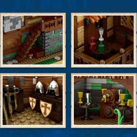 Thumbnail for Building Blocks European Century MOC Medieval Town Bistro Bricks Toy - 4