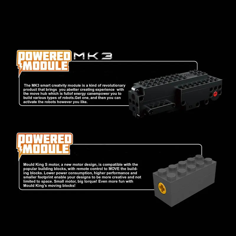 Building Blocks Tech Motorized MOC Red Mechanical Digger Bricks Toy - 5