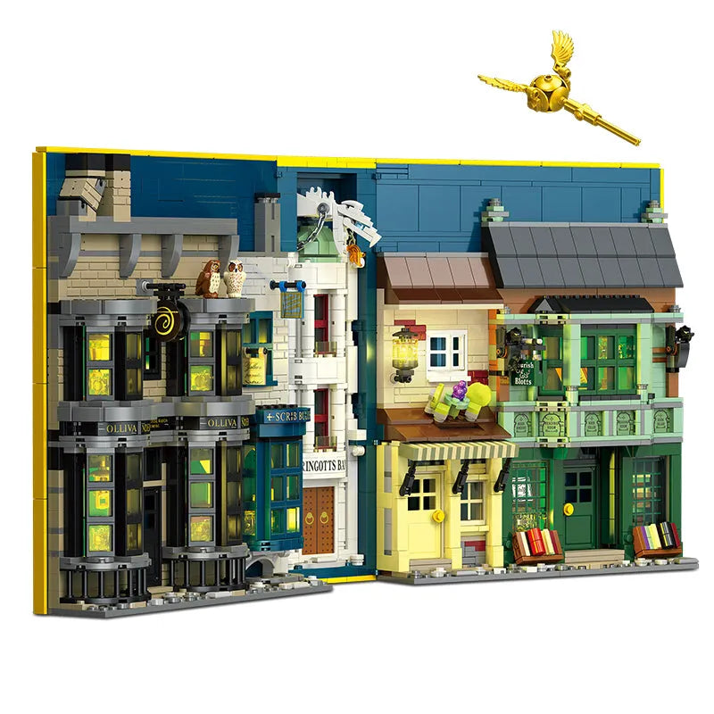 Building Blocks Harry Potter Wand Shop Wizard Books Bricks Toy Construction Set Toys - 1