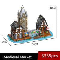 Thumbnail for Building Blocks Creator Expert MOC Medieval Town Market Bricks Toys Construction Set Toys - 1