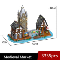 Thumbnail for Building Blocks Creator Expert MOC Medieval Town Market Bricks Toys - 1