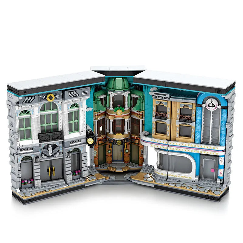 Building Blocks Harry Potter Streetscape Book of Architecture Bricks Toy Construction Set Toys - 1