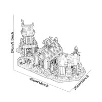 Thumbnail for Building Blocks Creator Ideas MOC Viking Village Bricks Toy - 2