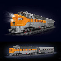 Thumbnail for Building Blocks Tech USA EMD F7 WP Diesel Locomotive Train Bricks Toy - 4