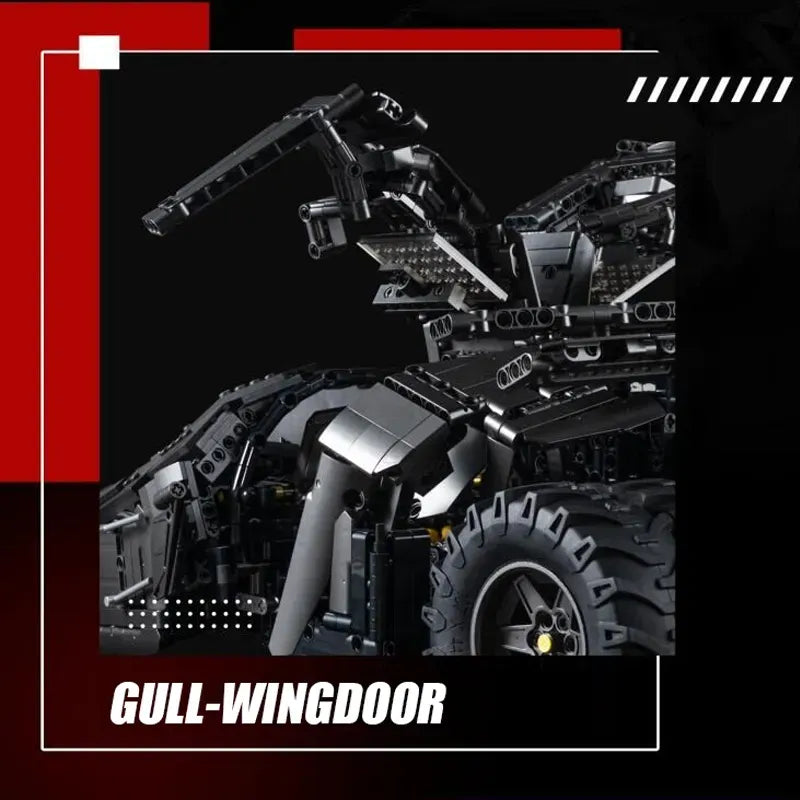 Building Blocks Motorized MOC Tech Dark Knight Rambom Car Bricks Toys Construction Set Toys - 8