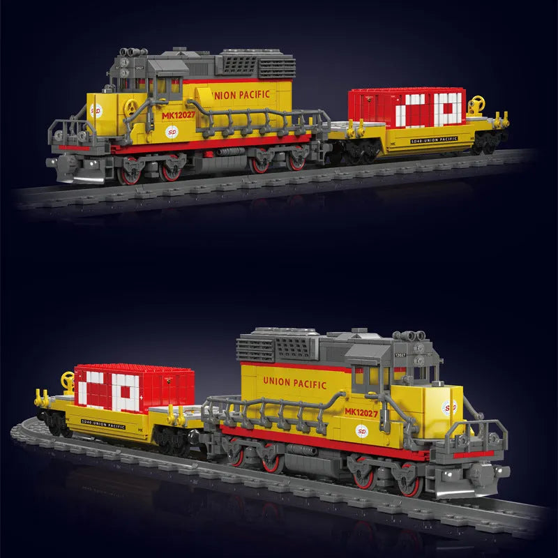Building Blocks Tech EMD SD40-2 Diesel Locomotive RC Train Bricks Toy - 3