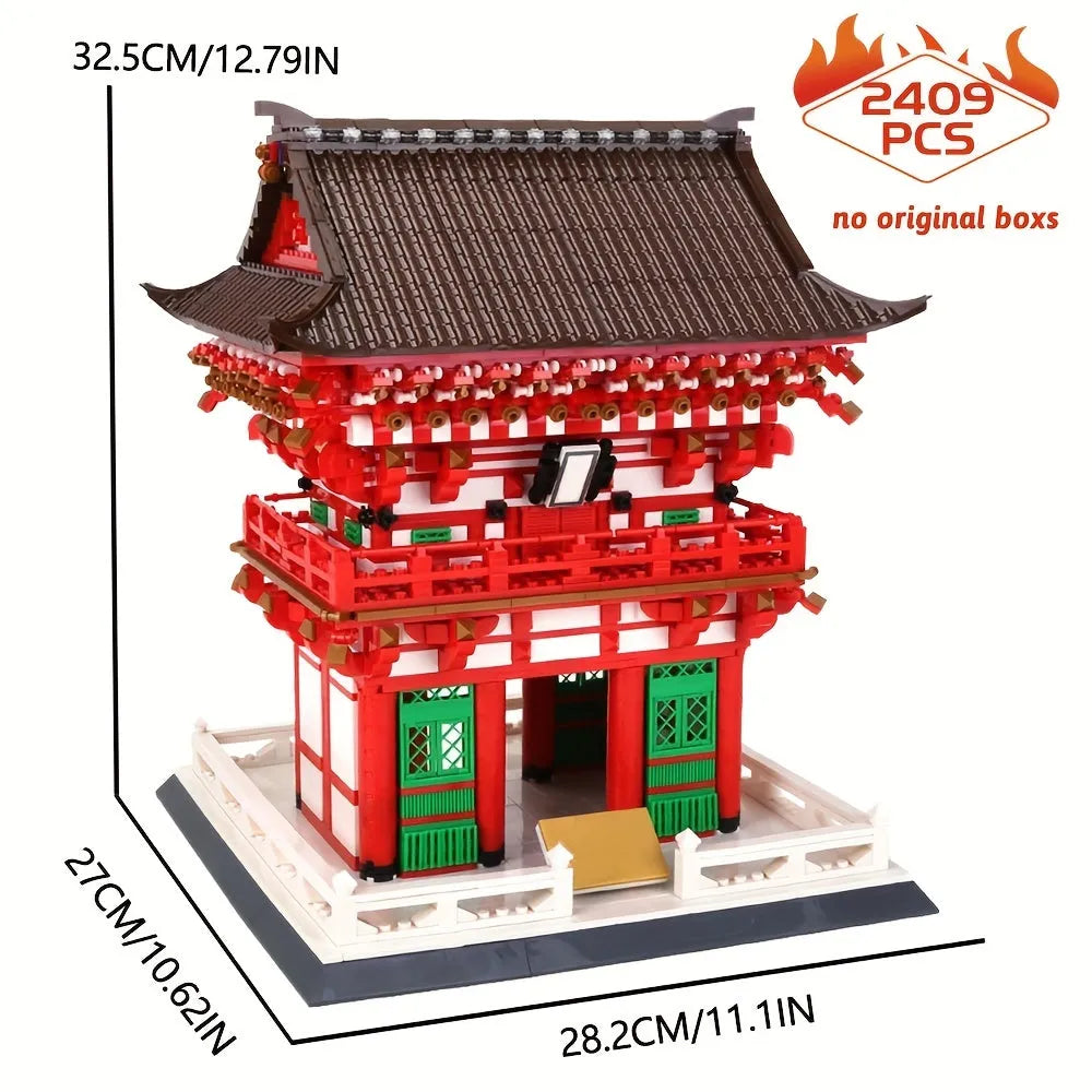 Building Blocks MOC Architecture Japanese City Temple Bricks Toys Construction Set Toys - 4