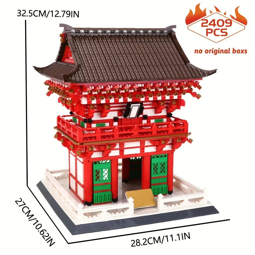 Building Blocks MOC Architecture Japanese City Temple Bricks Toys - 4