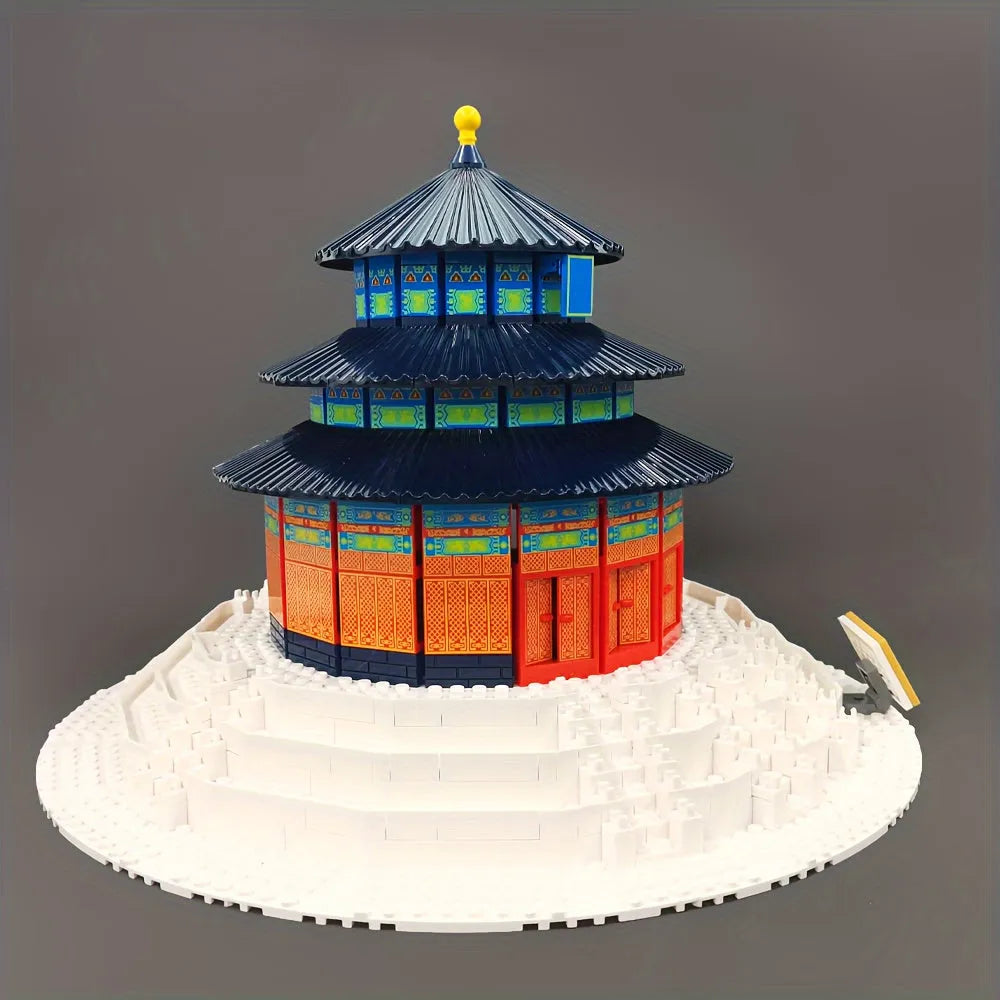 Building Blocks MOC Architecture Temple Of Heaven Bricks Toy - 3