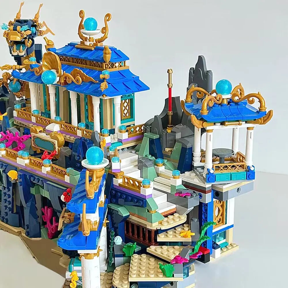 Building Blocks MOC Monkie Kid Dragon of East Palace Bricks Toy - 3