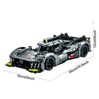 Thumbnail for Building Blocks Tech MOC Le Mans Hybrid Hypercar Racing Car Bricks Toy - 1