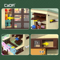 Thumbnail for Building Blocks Creator Expert Japanese Style Cats Store Bricks Toy Construction Set Toys - 6