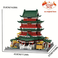Thumbnail for Building Blocks Architecture Famous Pavilion of Prince Teng Bricks Toy Construction Set Toys - 2