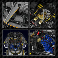 Thumbnail for Building Blocks MOC Supercar Pagani Huayra Racing Car Bricks Toy - 6