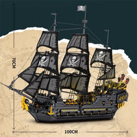 Thumbnail for Building Blocks Pirates Of Caribbean MOC Black Pearl Ship Bricks Toy Construction Set Toys - 4