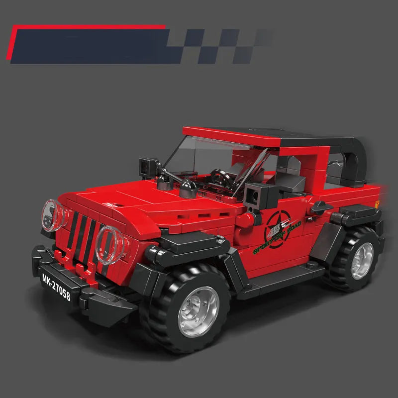 Building Blocks Tech Mini Wrangler Speed Car Champions Bricks Toy Construction Set Toys - 4
