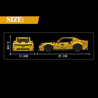Thumbnail for Building Blocks Tech Bumblebee Pull Back Sports Car Bricks Toy Construction Set Toys - 5
