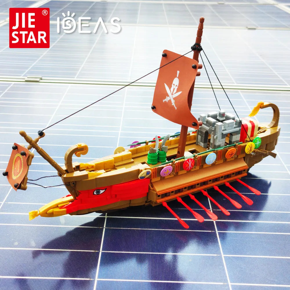 Building Blocks Creator Experts Boat MOC The Spartan Ship Bricks Toys Construction Set Toys - 5
