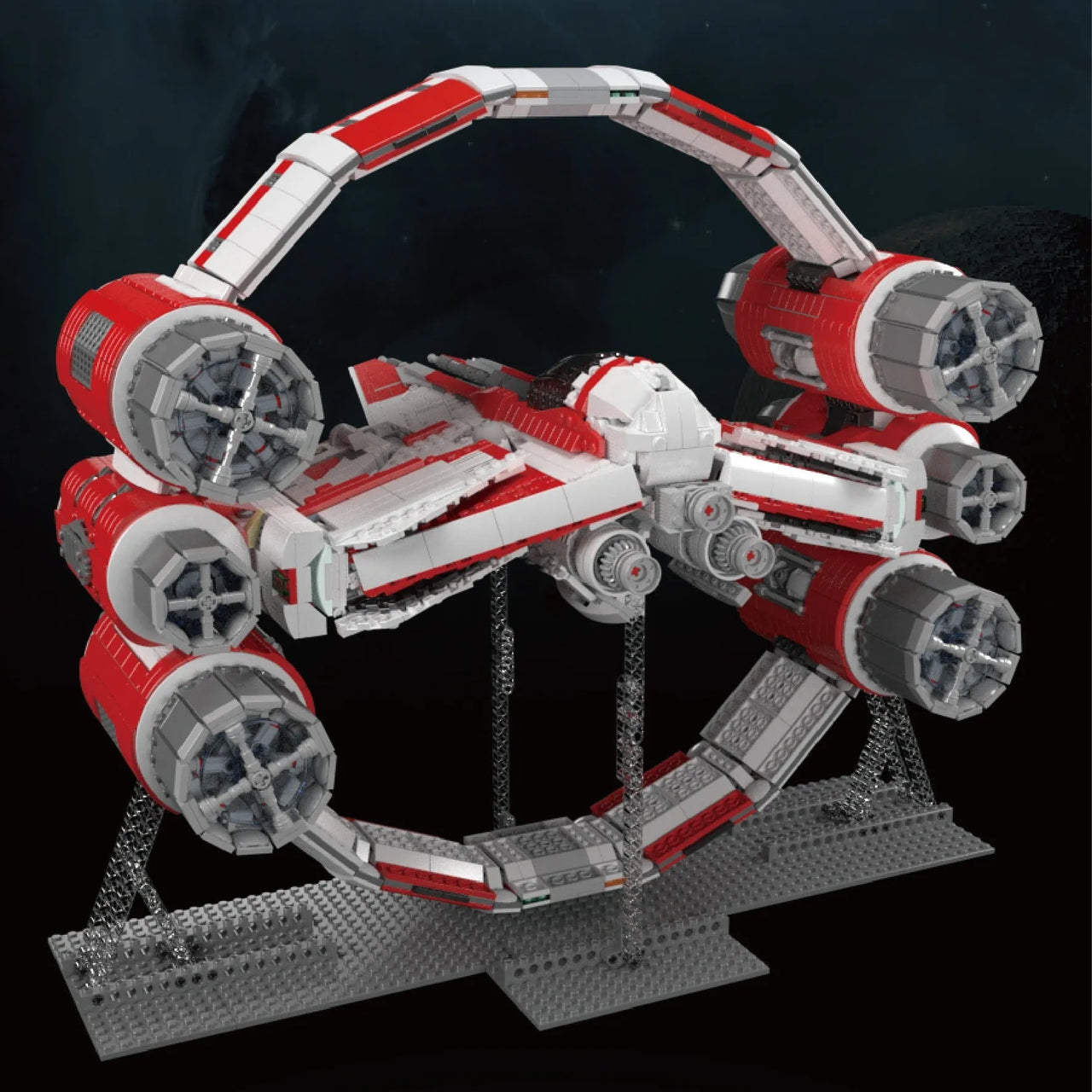 Building Blocks Star Wars MOC Interstellar Ring Fighter Bricks Toy - 3