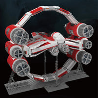 Thumbnail for Building Blocks Star Wars MOC Interstellar Ring Fighter Bricks Toy - 3