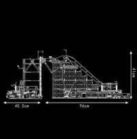 Thumbnail for Building Blocks Creator Expert Motorized Fairground Roller Coaster Bricks Toy - 4