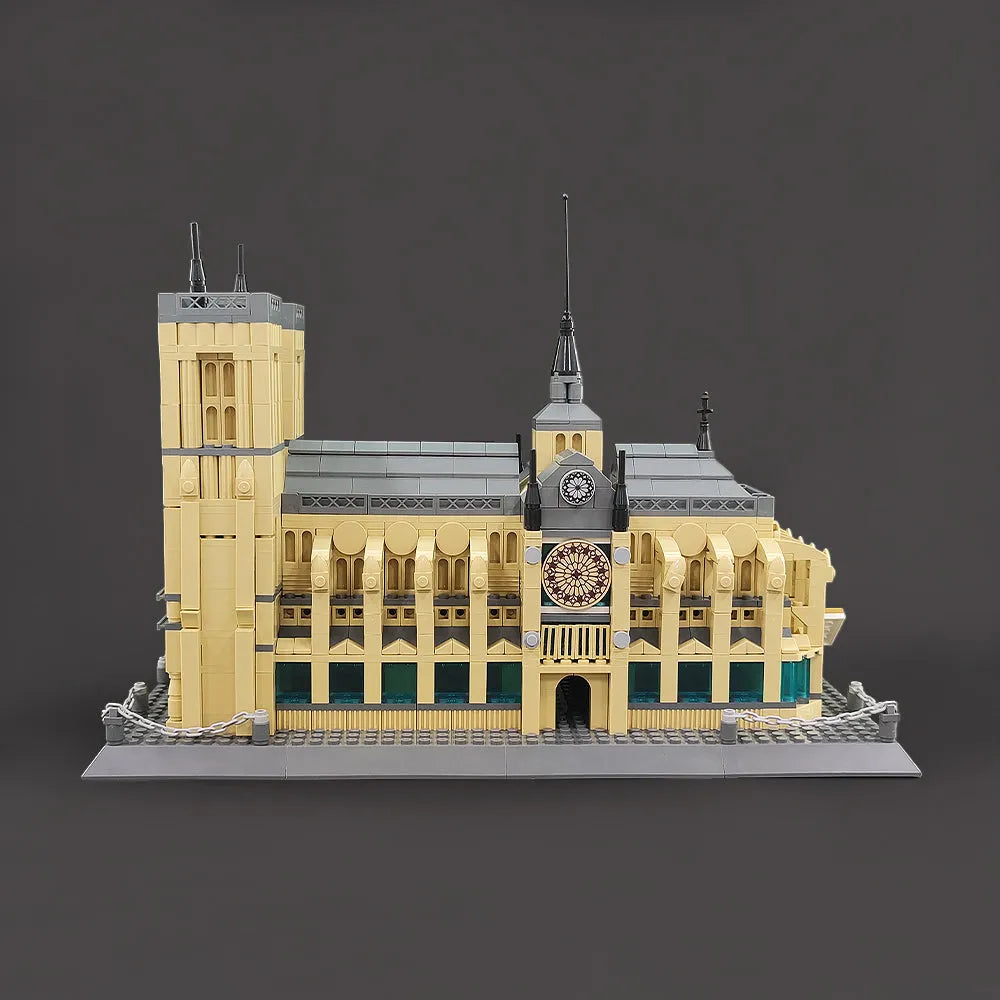 Building Blocks MOC Architecture Paris Notre Dame Cathedral Bricks Toy - 2