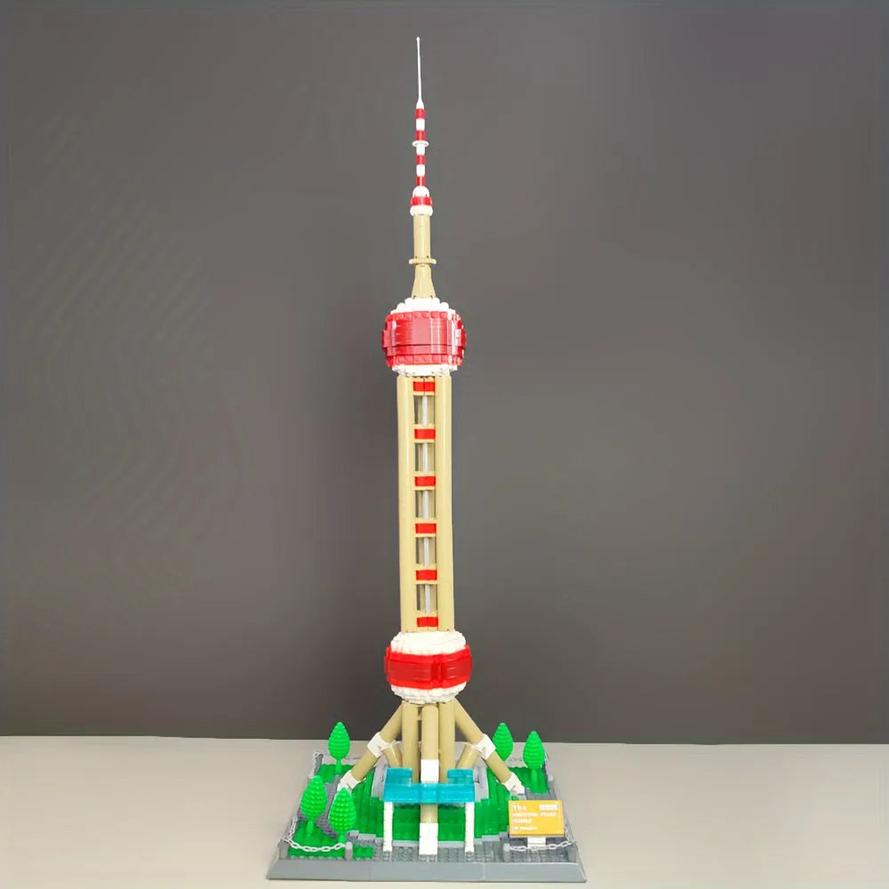 Building Blocks MOC 5224 Architecture Oriental Pearl Tower Bricks Toy Construction Set Toys - 4