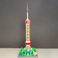 Thumbnail for Building Blocks MOC 5224 Architecture Oriental Pearl Tower Bricks Toy Construction Set Toys - 4