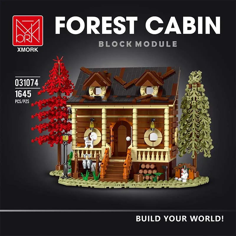 Building Blocks Creator Expert MOC Forest Cabin Bricks Toy - 2