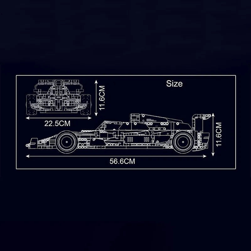 Building Blocks Tech Motorized MOC F1 Arrow Racing Car Bricks Toy - 8