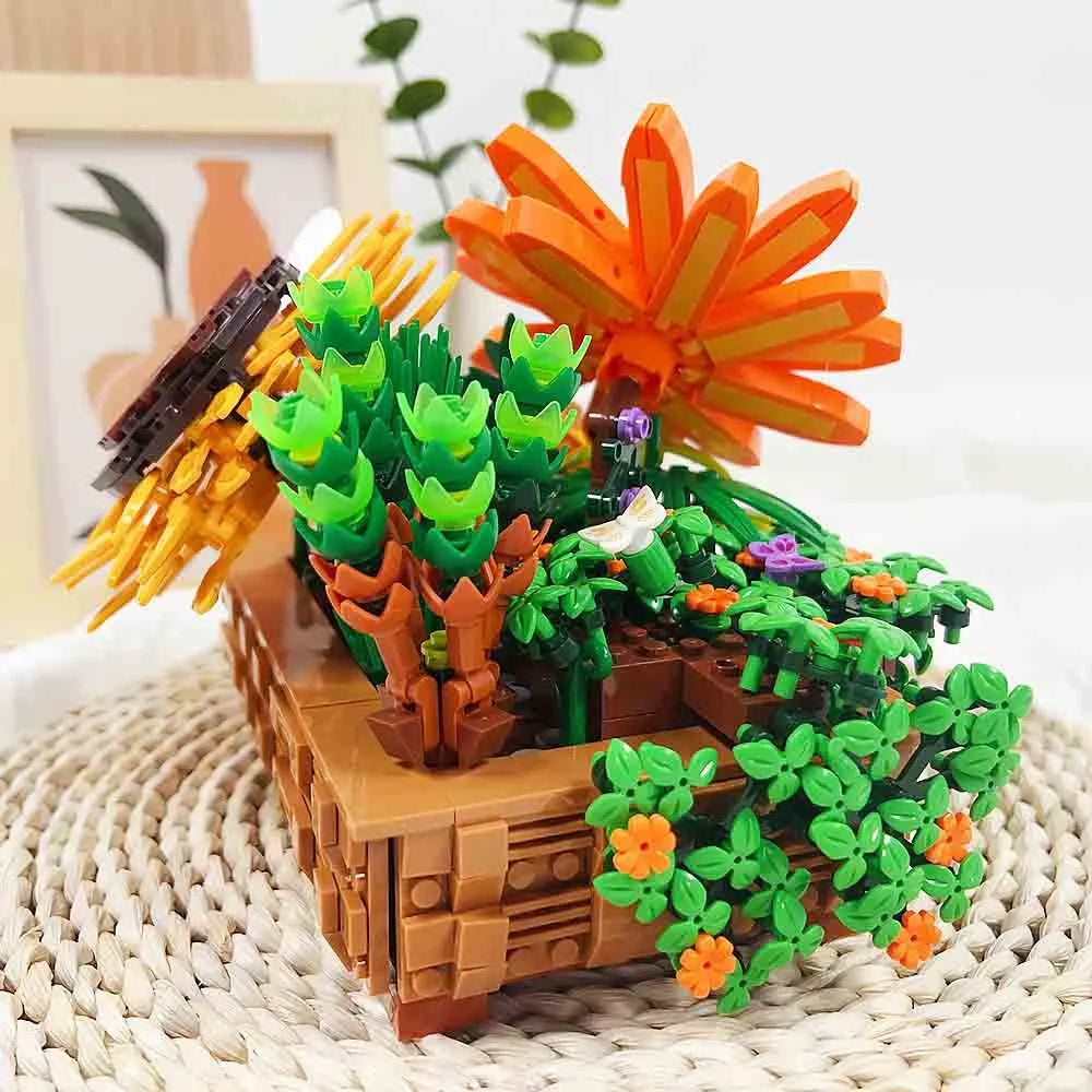 Building Blocks Creator Expert MOC Creeper Plant Potted Bricks Toy - 9