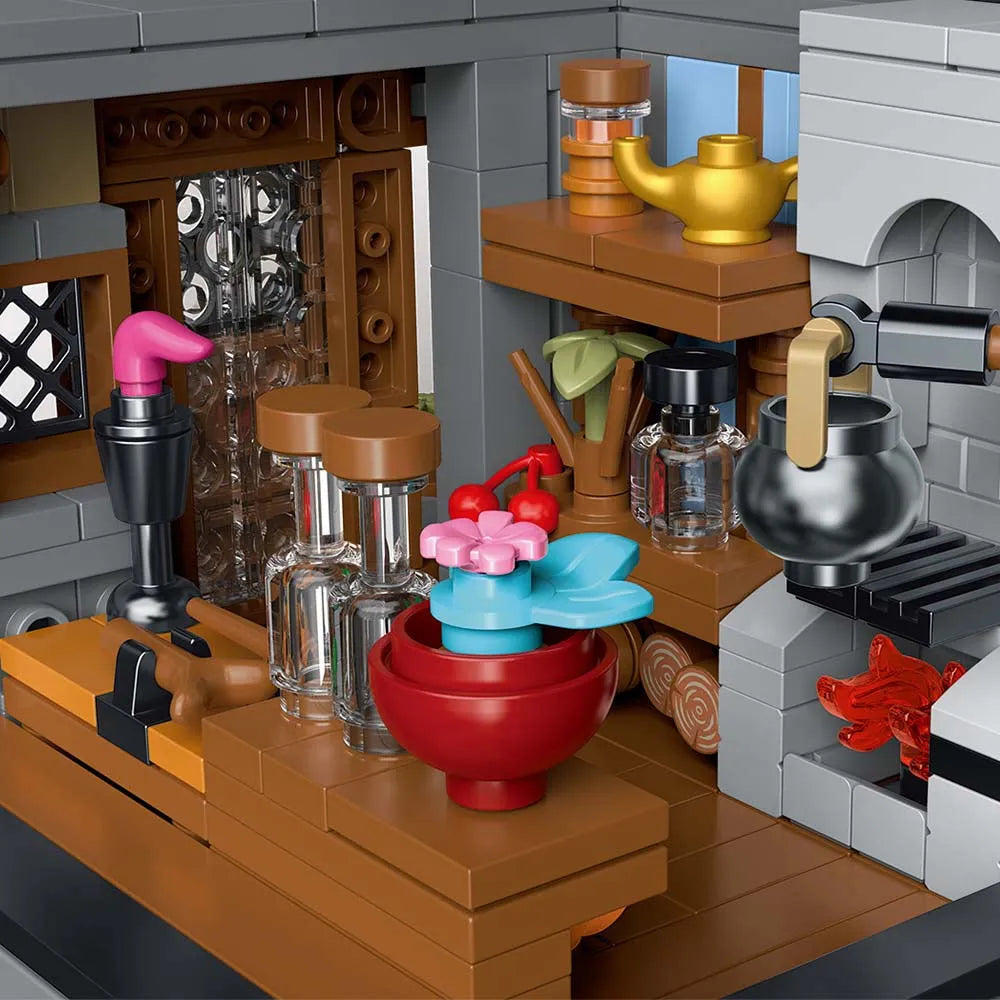 Building Blocks Creator Expert MOC Medieval Magician House Bricks Toy Construction Set Toys - 6