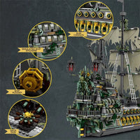Thumbnail for Building Blocks Pirates Of Caribbean MOC Flying Dutchman Ship Bricks Toy - 5