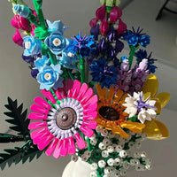 Thumbnail for Building Blocks Creator Expert Botanical Wildflower Bouquet Bricks Toy - 2