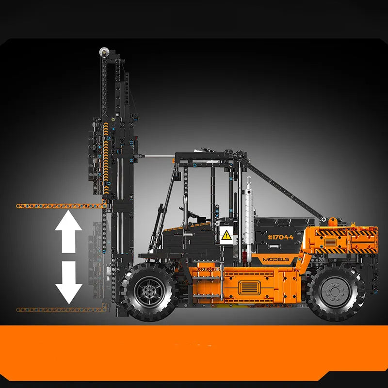 Building Blocks Tech Motorized RC Heavy Forklift Truck Bricks Toy - 7