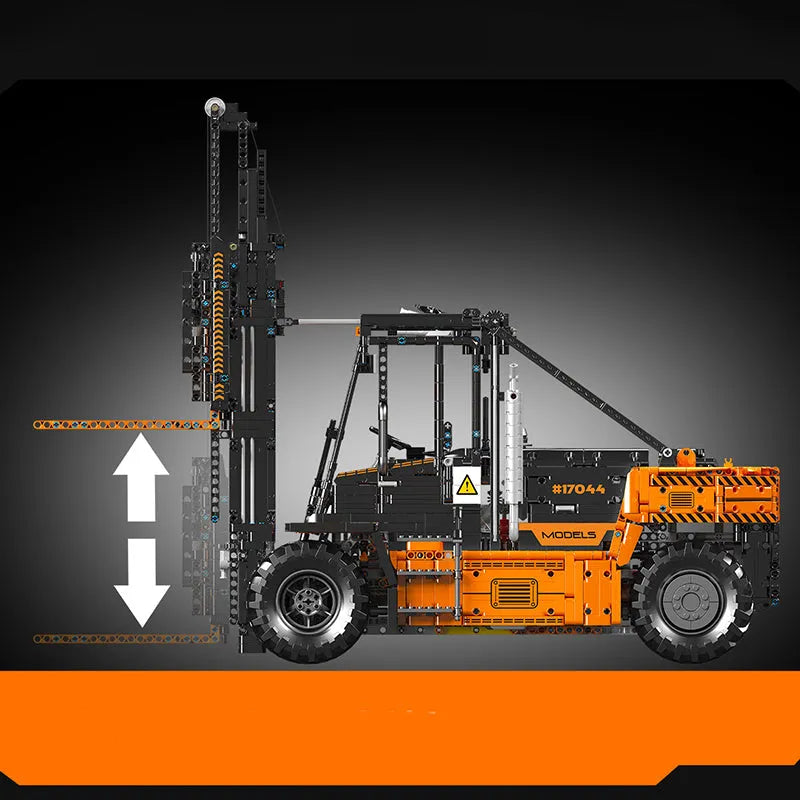 Building Blocks Tech Motorized RC Heavy Forklift Truck Bricks Toy Construction Set Toys - 7