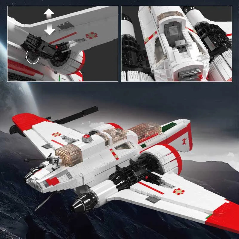 Building Blocks Star Wars MOC ARC-170 Starfighter Bricks Toy - 3