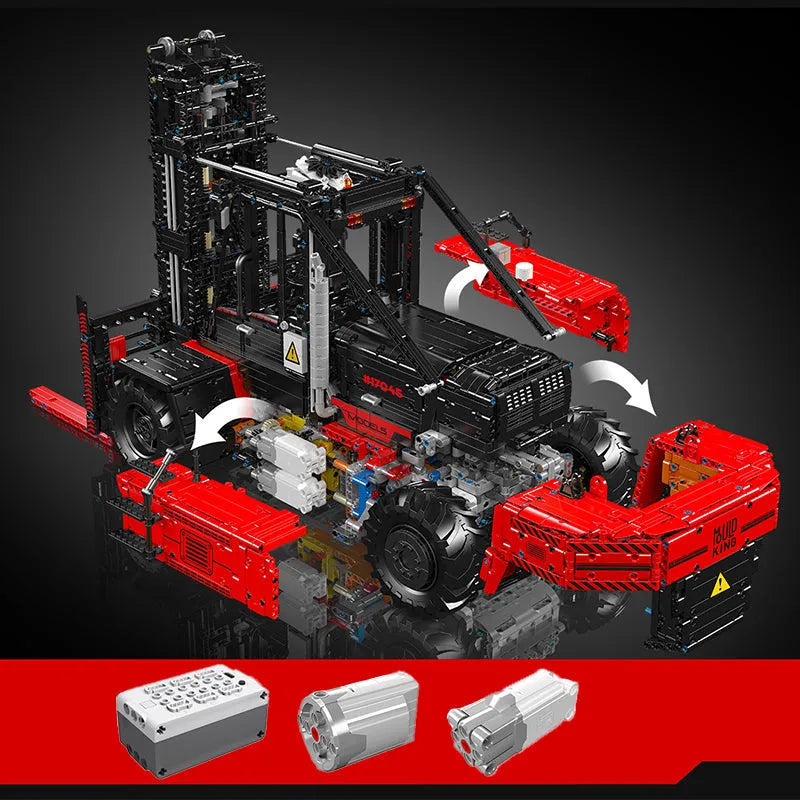Building Blocks Tech Motorized Heavy Duty Forklift Truck Bricks Toy Construction Set Toys - 4