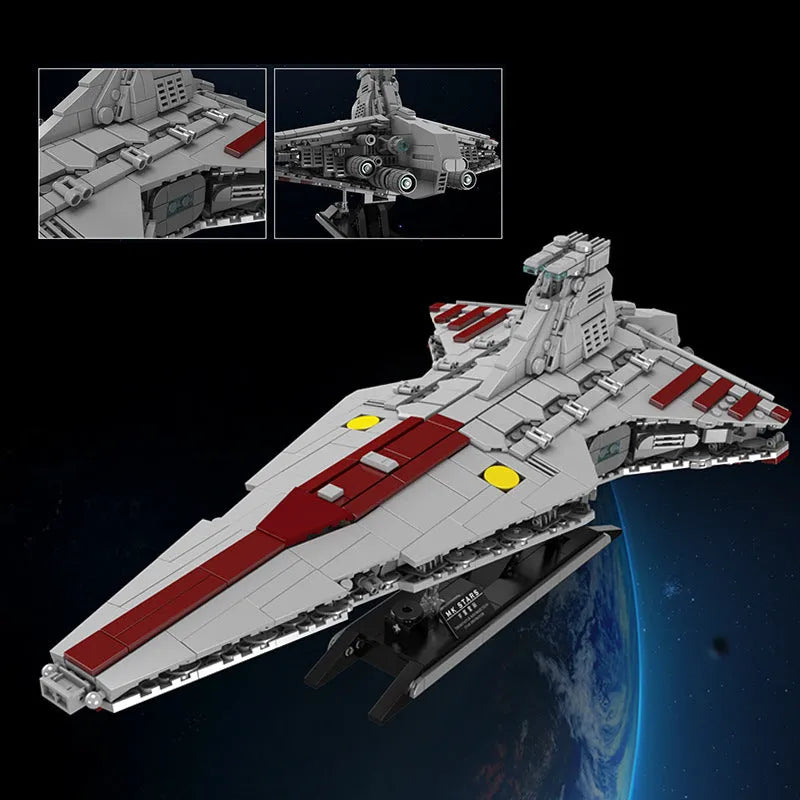 Building Blocks Star Wars MOC Republic Attack Cruiser Bricks Toy - 2