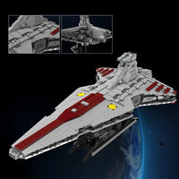 Thumbnail for Building Blocks Star Wars MOC Republic Attack Cruiser Bricks Toy - 2