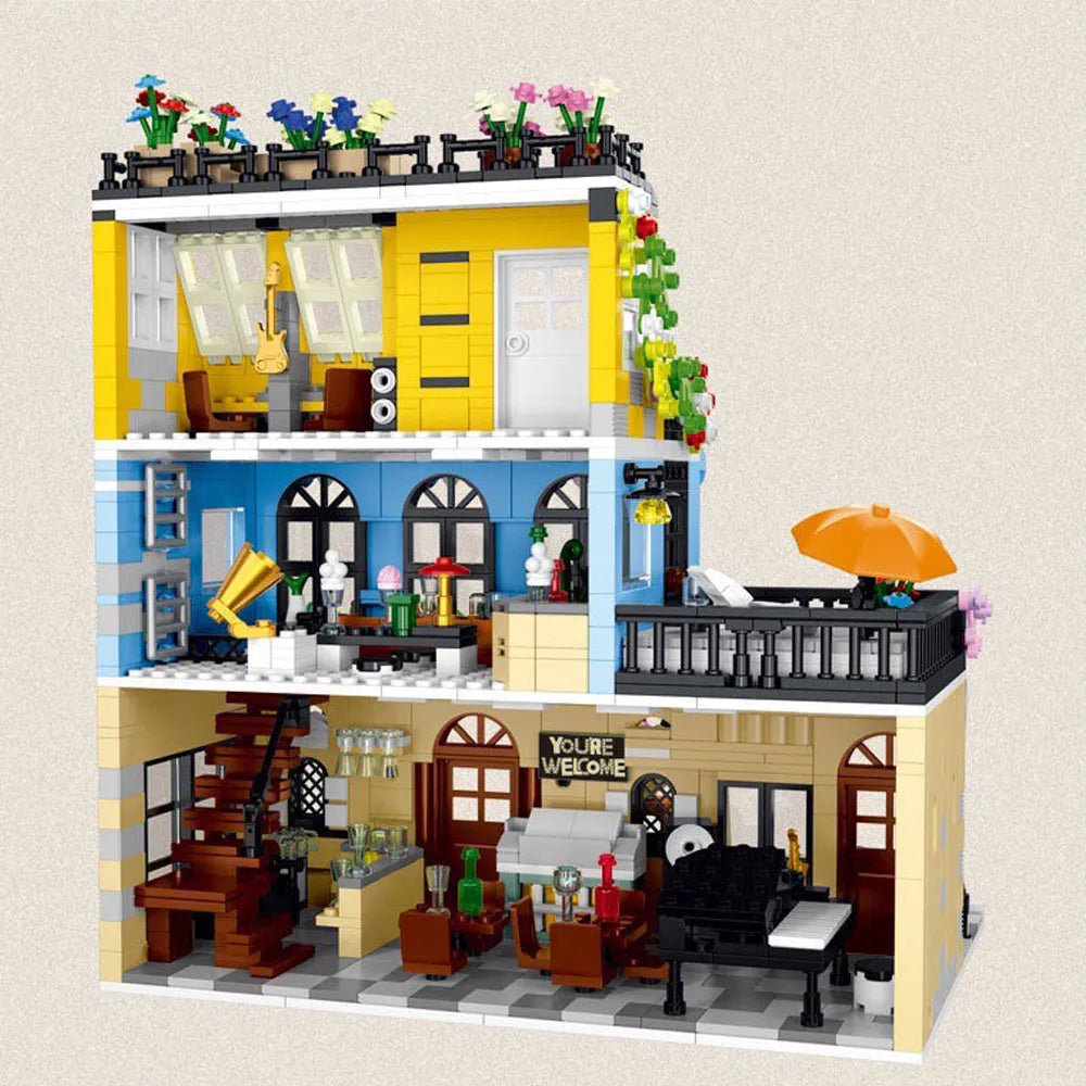Building Blocks Creator Expert MOC City Hotel Block Module Bricks Toy - 5