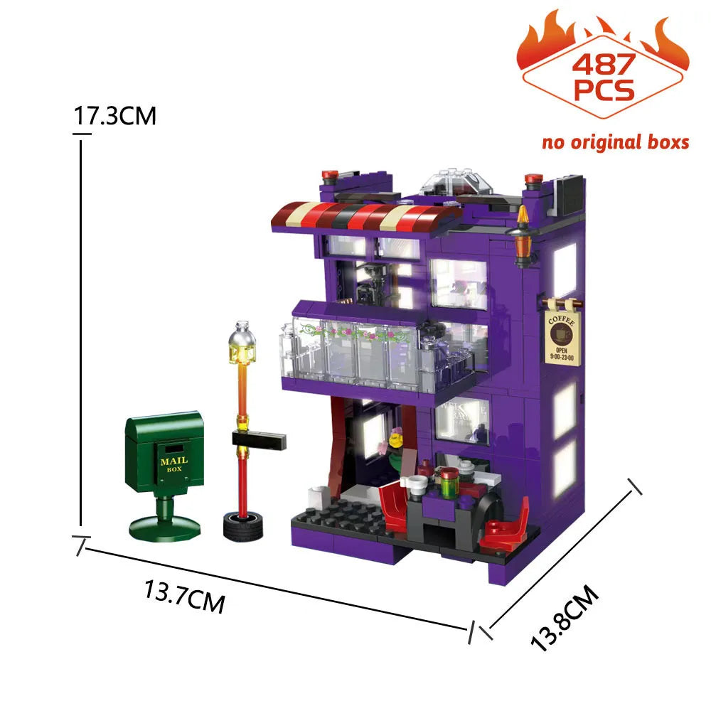 Building Blocks Harry Potter MOC Magic Diagon Pub Bricks Toys - 1