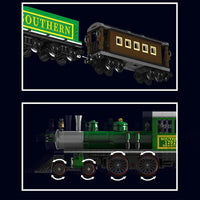 Thumbnail for Building Blocks Tech RC 4-4-0 Steam Locomotive RC Train Bricks Toy Construction Set Toys - 6