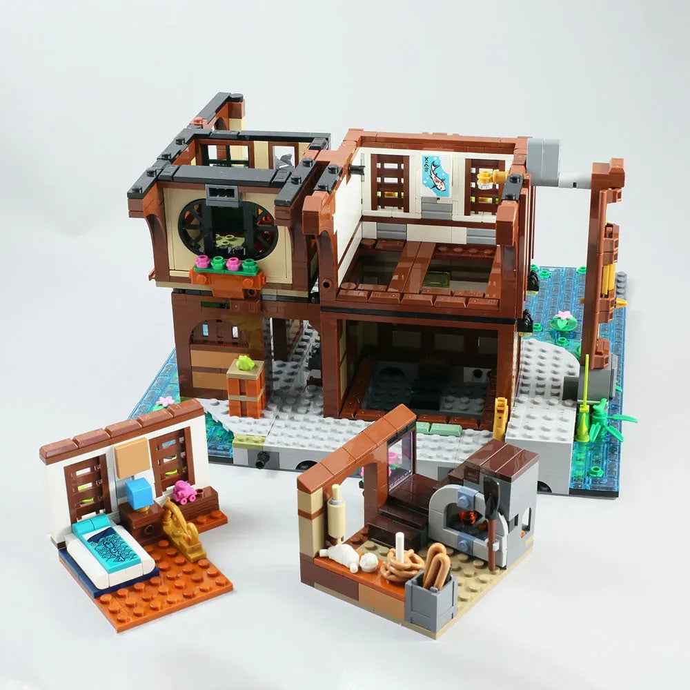 Building Blocks MOC Ninjago Building Block City Markets Bricks Toy - 8